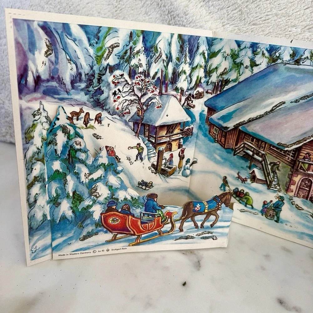 VTG Christmas Advent Calendar RS‎ Stuttgart Rohr West Germany Glitter New Nr 120